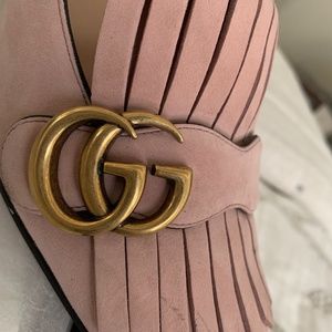 Gucci Nude Pink Suede Pump